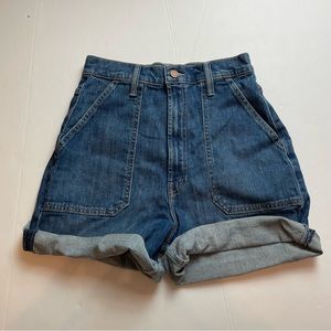 MOTHER High Waisted The Patch Rambler Rolled Short